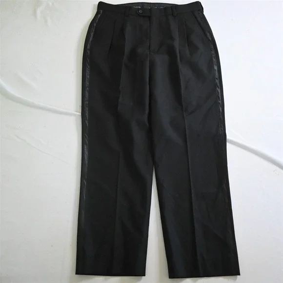 Bespoke Classic Fashion 38R 34x32 Black Mens Jacket Pants Tux Tuxedo
